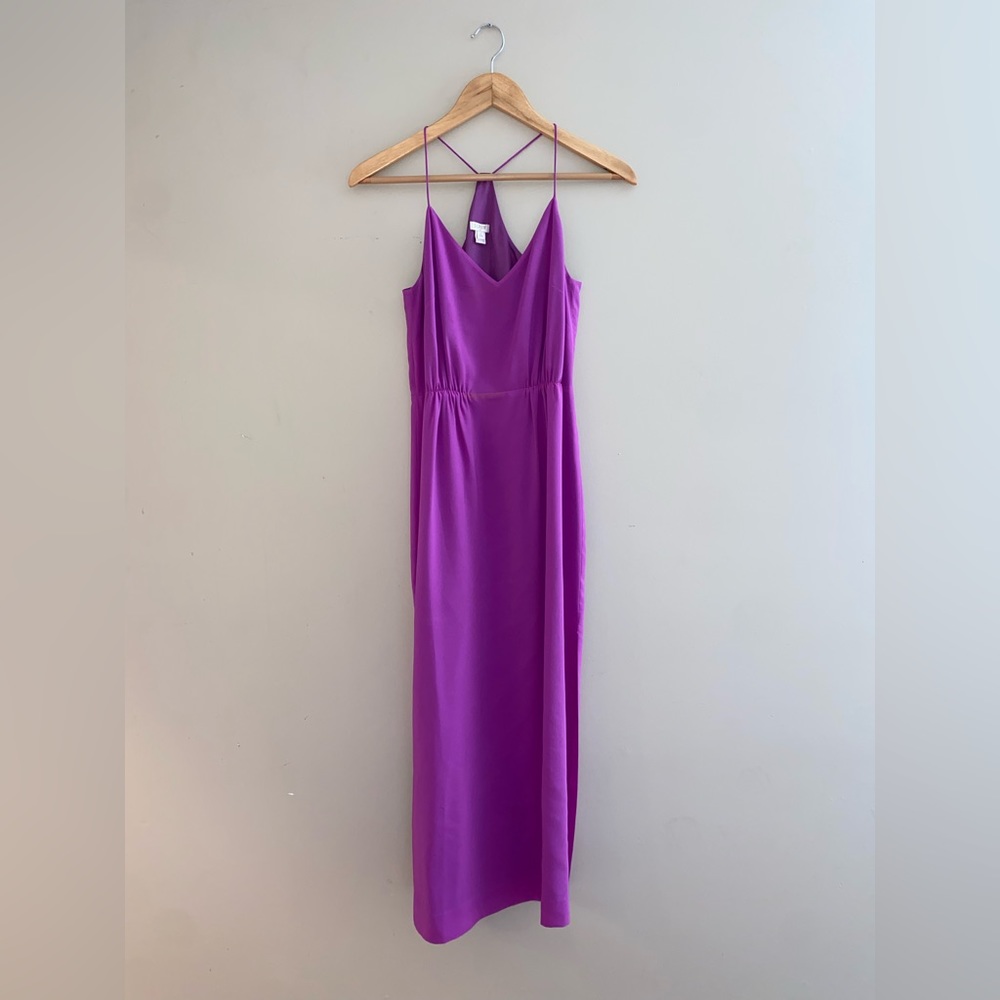 Purple spaghetti strap maxi dress